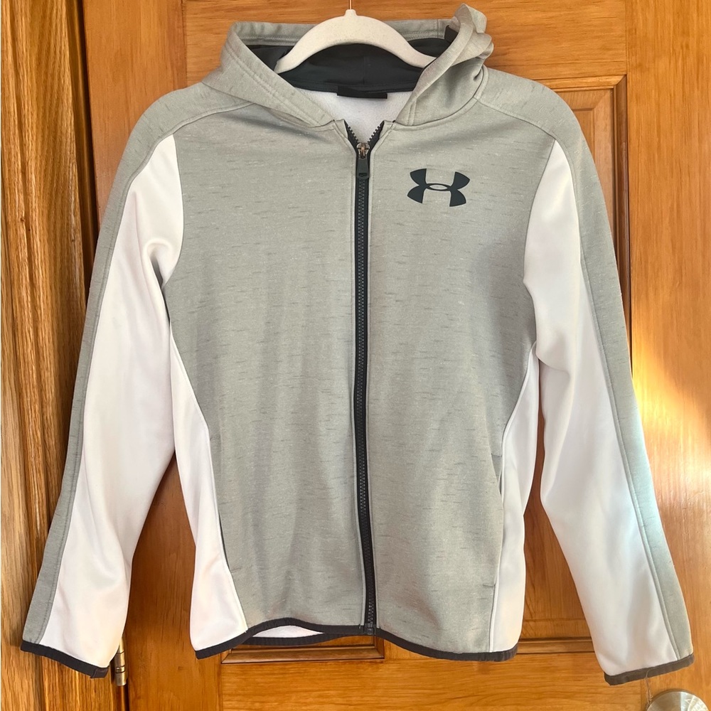 Underarmour Youth Large Gray Hoodie jacket with Zipper